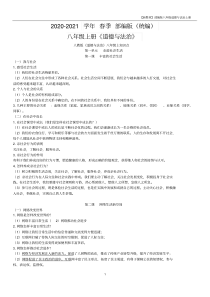 2020-2021学年秋季部编版八年级上册道德与法治-全册知识点