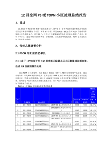 全网PS域TOPN小区处理总结报告