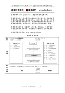 HR经理职位说明书