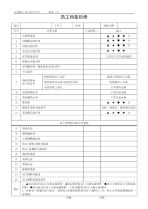 员工档案目录