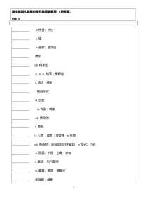 高中英语人教版必修五单词表默写(附答案)