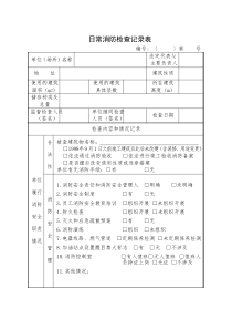 (完整版)日常消防检查记录表