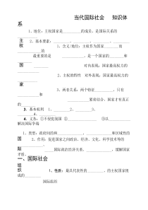 当代国际社会复习学案