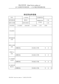 SZ2202002岗位异动申请表