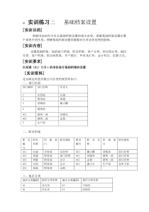 实训练习二 基础档案设置