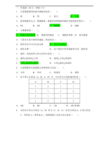 (完整版)数据库原理与应用试题及答案