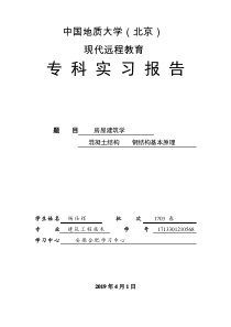 建筑工程技术实习报告(地大)