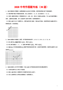 2020中考数学作图题专练(30道)