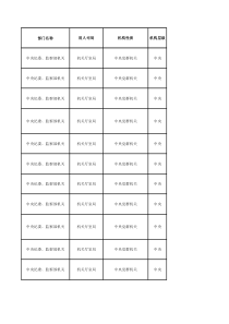 XXXX年国家公务员职位表