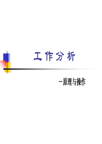 工作分析的原理与操作(ppt 34页)