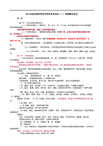 2021年执业药师考试中药学专业知识(一)高频精华考点