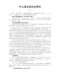 企业社会责任定义