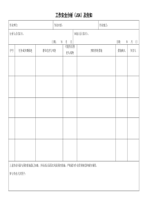 工作安全分析表(含99项工作内容)