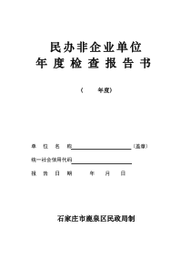 2018民办非企业单位年度检查报告书(定稿)