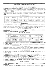 六年级中国历史上册复习资料-(整理)