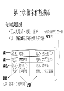 档案和数据库