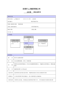 XX商场总经理职位说明书