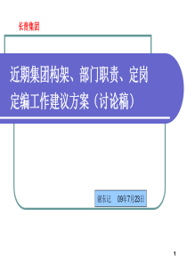 XX热电集团组织架构、部门职责、定岗定编工作方案