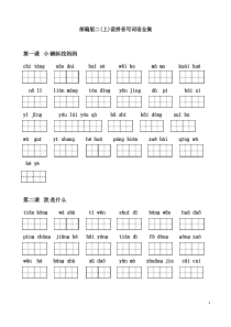 部编版二年级语文上册读拼音写词语全集