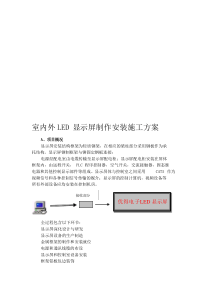 室内外LED显示屏制作安装施工方案.