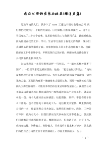 我在公司的成长与收获(精选多篇)