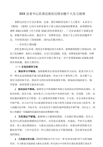 县委书记省委巡视组反馈问题个人发言提纲