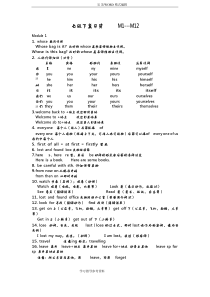 新外研版英语七年级(下册)m1_12知识点总结