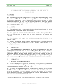 CACGL 55-2005  GUIDELINES FOR VITAMIN AND MINERAL 