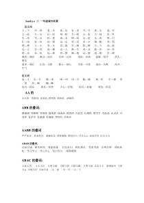 一年级上学期课外积累