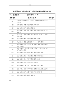 梅州市梅江区金山街道申报广东省教育强镇档案资料目录