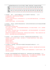 广东省深圳实验学校高中部2019-2020学年高一政治下学期第一阶段考试答案