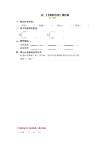 20 飞翔的信念第一课时