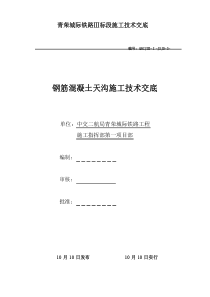 钢筋混凝土天沟综合项目施工关键技术交底