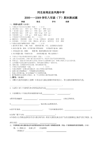 河北省南皮县凤翔中学2008-2009学年八年级下学期期末综合水平测试语文试卷（11）