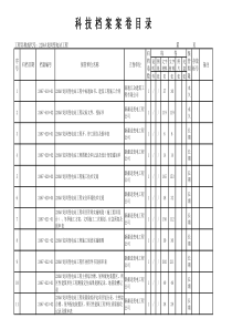 科技档案案卷目录(龙岗)