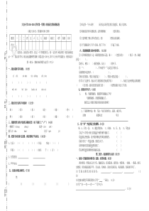 大安小学第一学期三年级语文期末测试卷