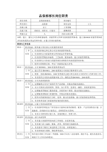 中小企业品保部部长岗位职责