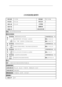 中船重工研究所小车司机岗位说明书