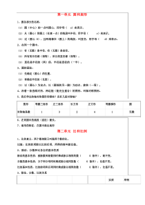 冀教版六年级数学上册知识点汇总