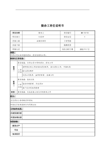 乾坤木业公司行政部勤杂工岗位说明书