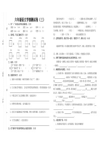 苏教版六年级语文上册期末试题(三)