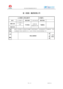 人事培训经理岗位说明书