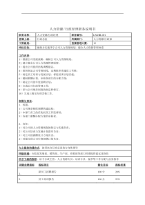 人力资源&行政经理职务说明书