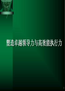 创业必备卓越领导力与高效能执行力