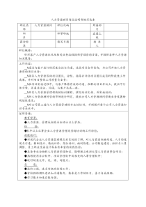 人力资源顾问岗位说明书编写范本