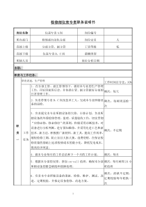 仪表专责A职务说明书