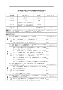 企业人事行政部部长职务说明书