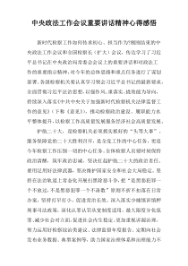 中央政法工作会议重要讲话精神心得感悟