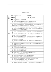 企管副总经理岗位说明书