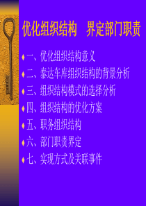 优化组织结构界定部门职责(1)